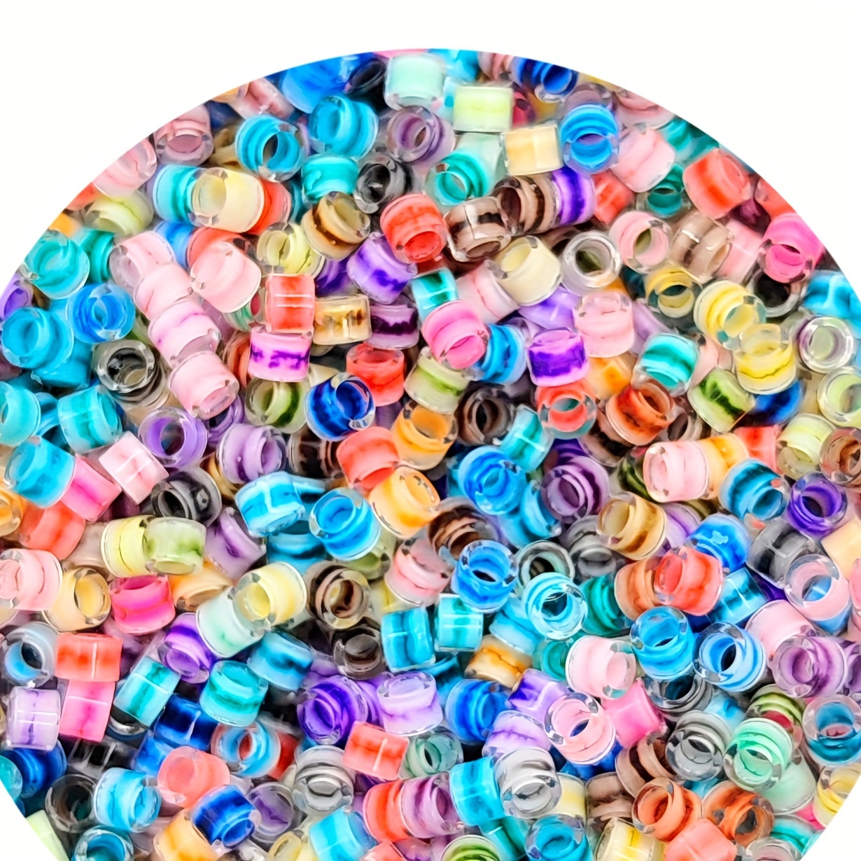 

600pcs Glass Seed Beads Assortment, 2.5mm Transparent Ink-dyed Core, Diy Handmade Jewelry Making Kit For Bracelets, Necklaces, Rings And Earrings Accessories