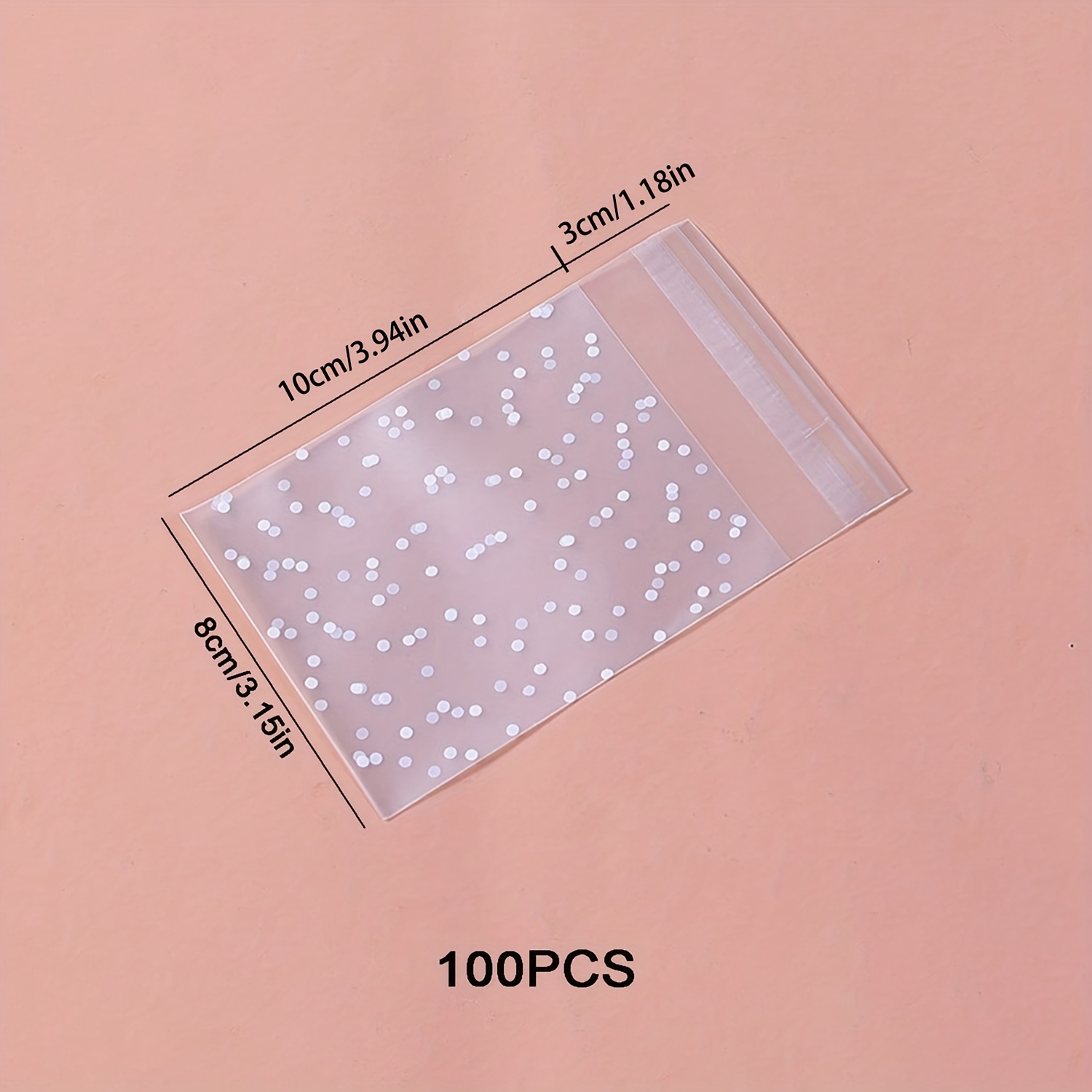 Image of Gift For Her/him 100pcs Of Gift Bags Featuring A Polka For Valentine's Day, Weddings, And Birthdays