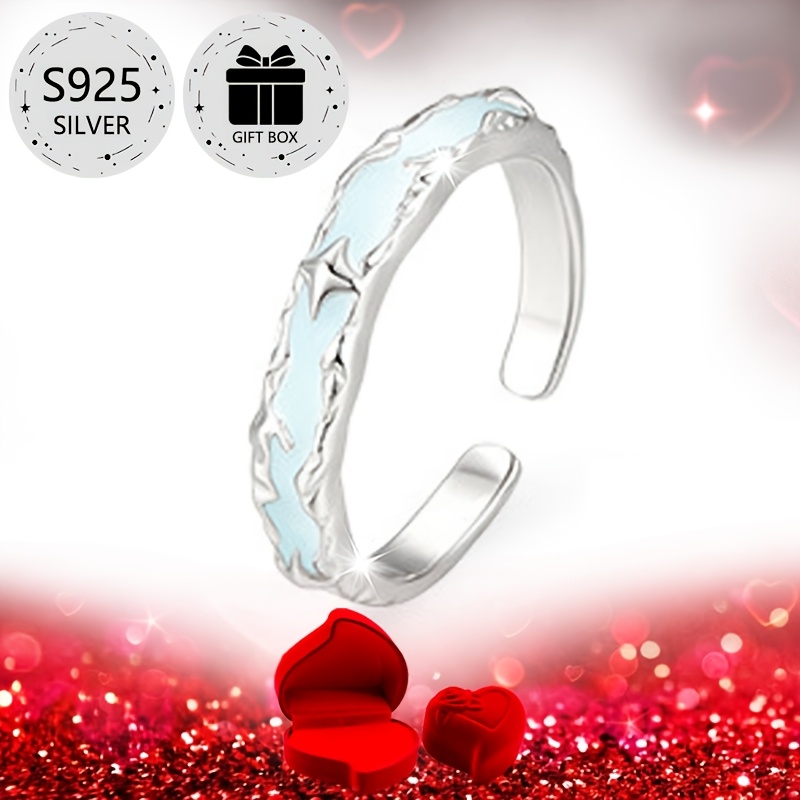 Enamel Starry Night Glow Engagement Rings