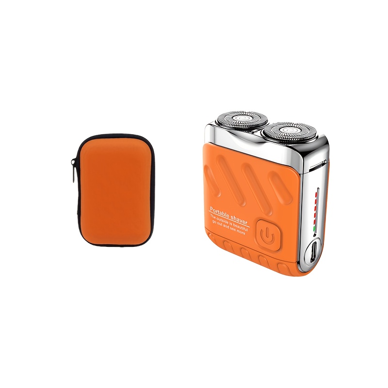 New Mini Dual-blade Electric Shaver 300mah Built-in Battery Multiple Colors With Shaver Storage Case Perfect Gift