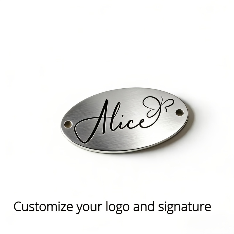 TEMU 4pcs Personalized Metal Collar Stays Custom Signature/logo Engraving Shirt Collar Business Gift Customization Custom Engraved Metal Collar Label
