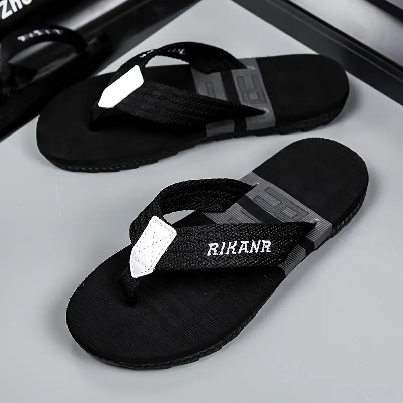 mens thong sandals with fabric casual non flops sandals for indoor outdoor walking for spring and summer Product details 2