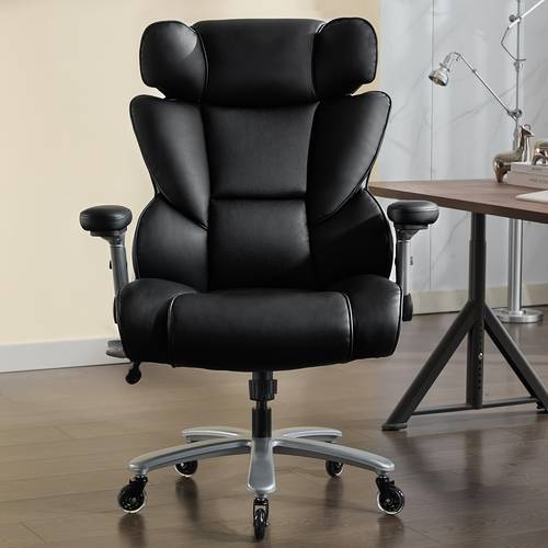 500 lb heightened studio chair suitable for studio environment with adjustable lumbar support studio chair with reversible armrests and wide seat high back recliner black