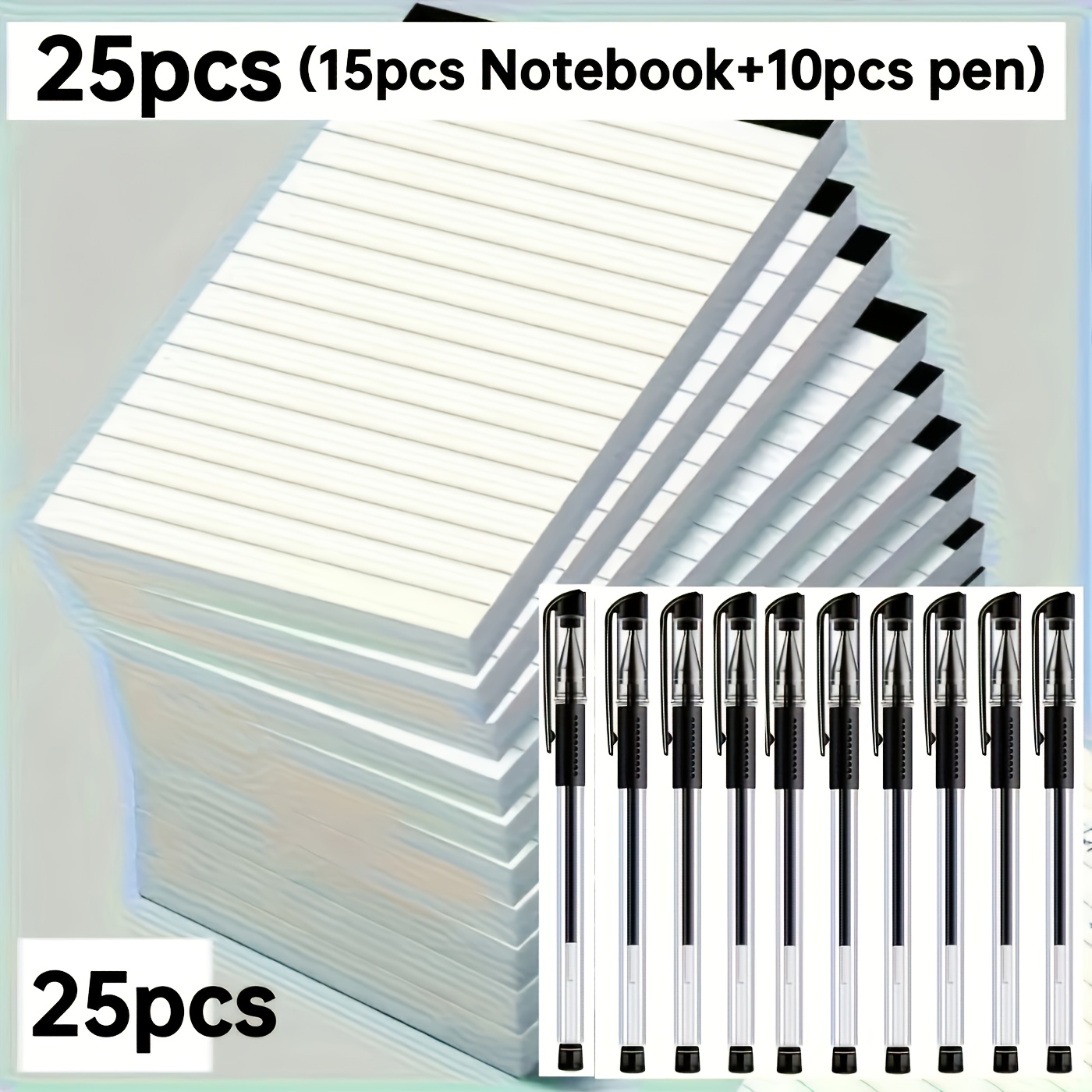 TEMU 15pcs Pieces Set White Lined Notebooks, 3x5 Inches, Each - School, Office, And Back To School Supplies, School Notebooks | Notebooks | Smooth