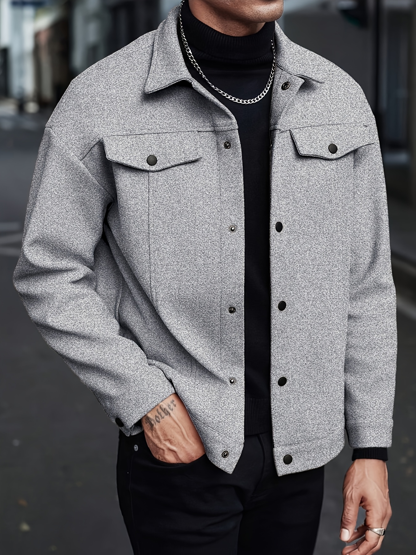 New Cross-Border Trendy Lapel Jacket, Men'S Loose And Versatile, Casual Short Coat, British Style Menswear
