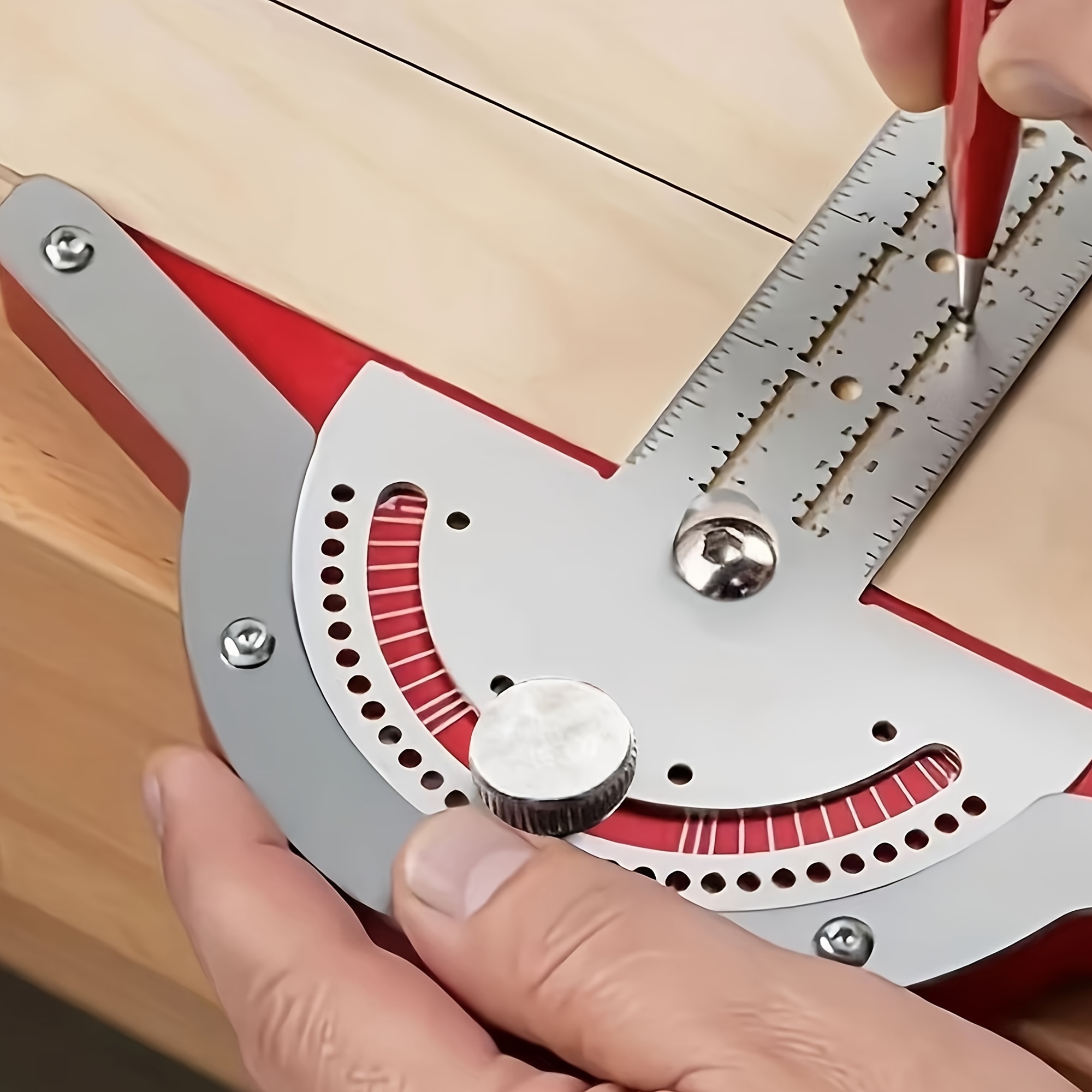 2 pièces règle de trou de règle d'échelle en acier inoxydable outils de  mesure de traçage du bois 