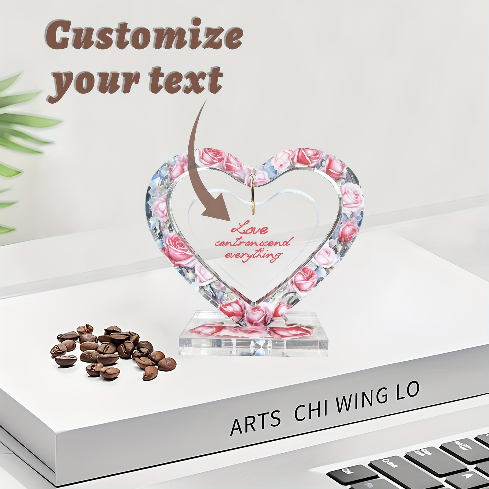TEMU Personalized Custom Text Ornament, Message Name Customization, Exquisite Gift For Festivals, Unique Text Commemorative Gift, Desktop Table