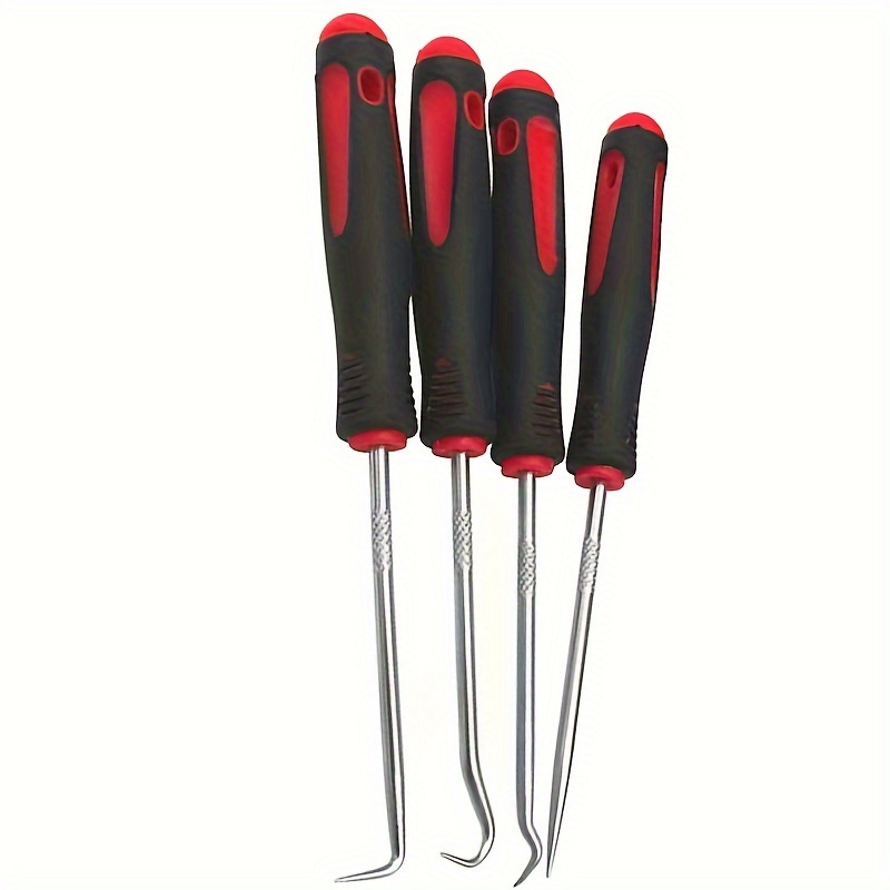 4pcs Pick Set, Hook And Pick Tool Set For Auto Engine Oil Seal Removal, Tire Repair, Screen Window Gasket Maintenanc