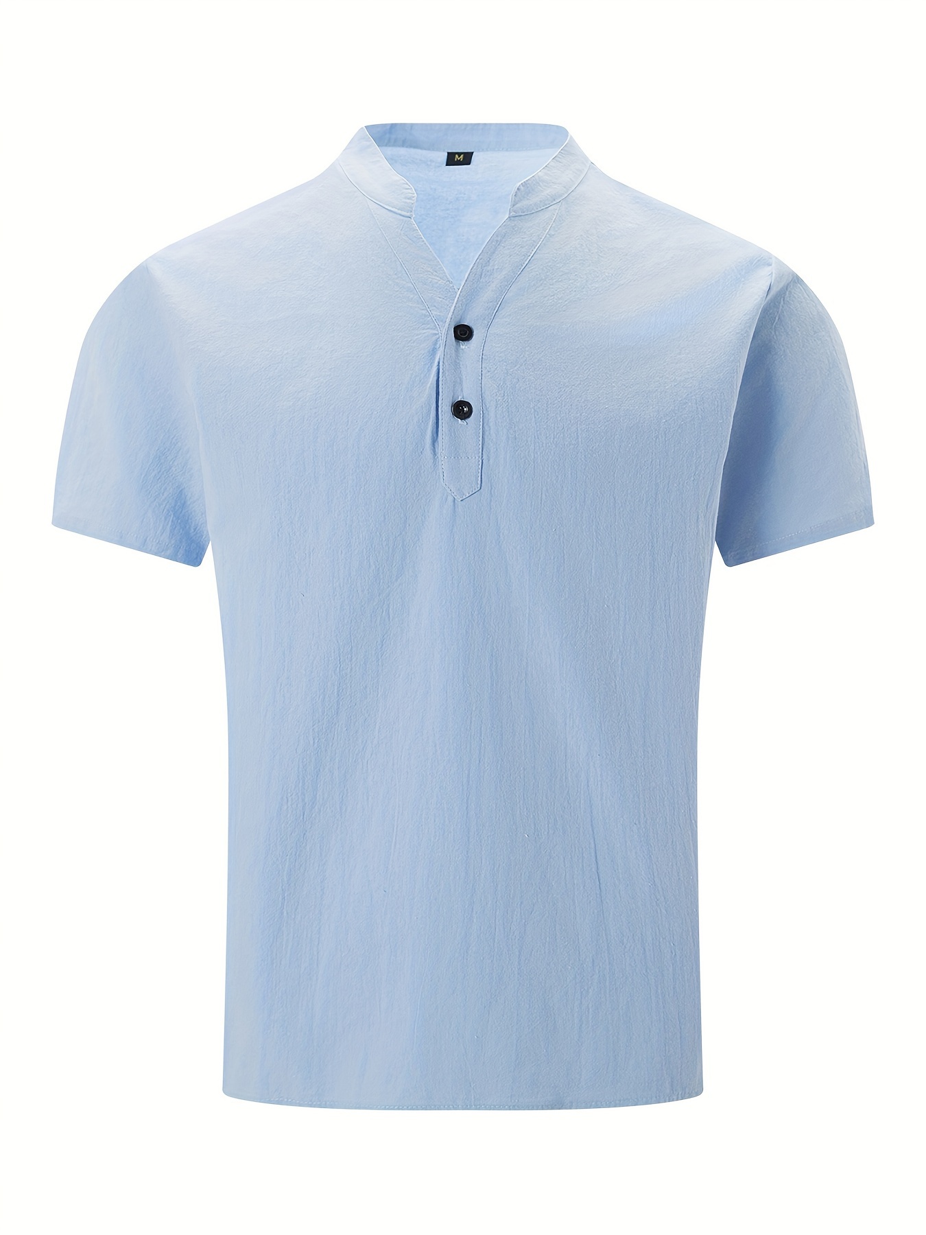 Homme Chemise Henley Shirt T Shirt Tee Plein Henley Plein Air Vacances Manche Longue Vêtement