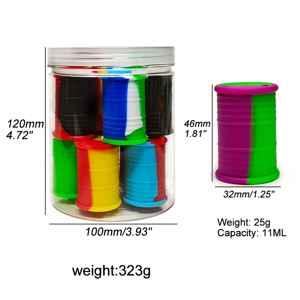 11pcs creative silicone containers 11 drum shaped