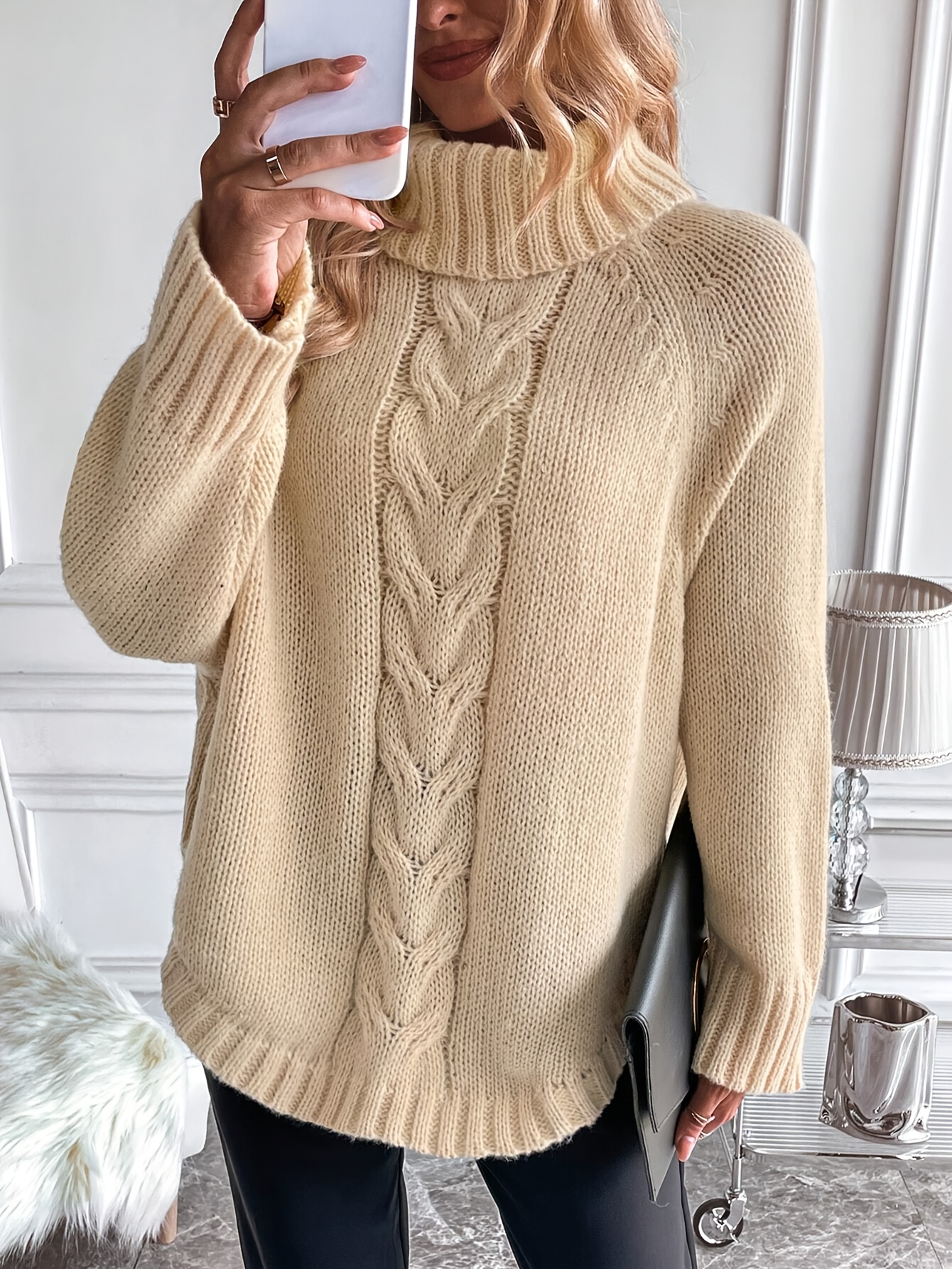 Florcoo Contrast Striped Loose Round Neck Sweater Florcoo Contrast Striped Loose Round Neck Sweater