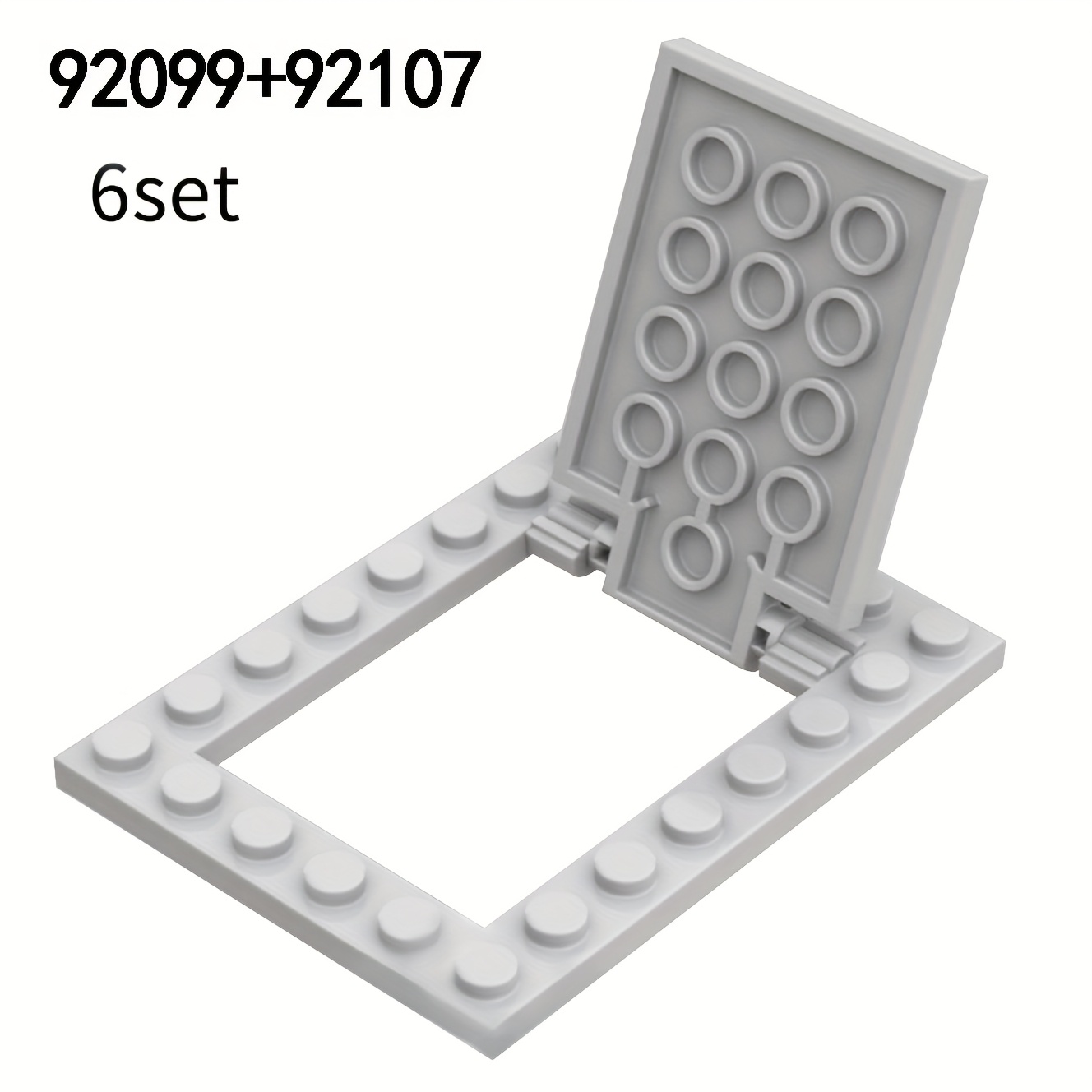 6set Of Small Particle Assembled Building Blocks, , 4x6 Dehydration Board, Compatible With Moc92107, 92099 Assembled Building Block Accessories, 6x8 Movable Hinge Special Board