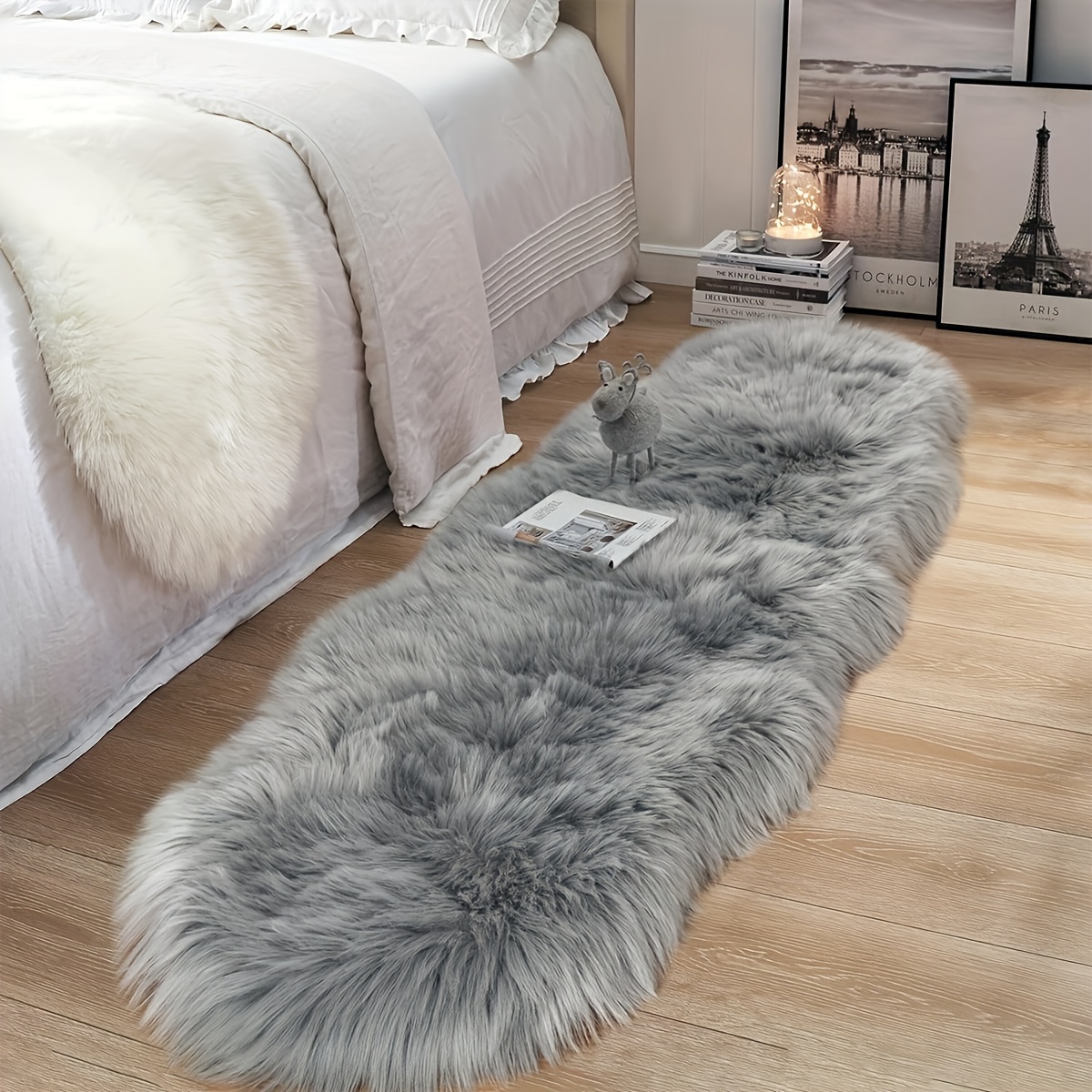 1  fluffy sheepskin rug non slip   carpet for bedroom living room and game room washable and durable   home decor and dorm