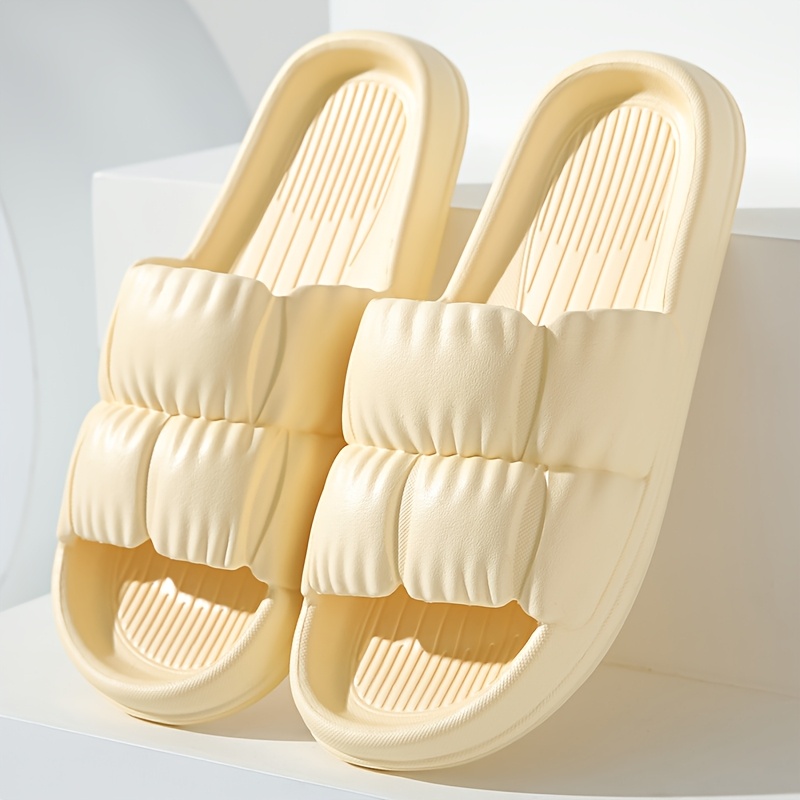TEMU Eva Sandals For Men And Women, Comfortable And Washable, Suitable For , Featuring A Minimalist Striped Design, Home And Beach Use, | Minimalist
