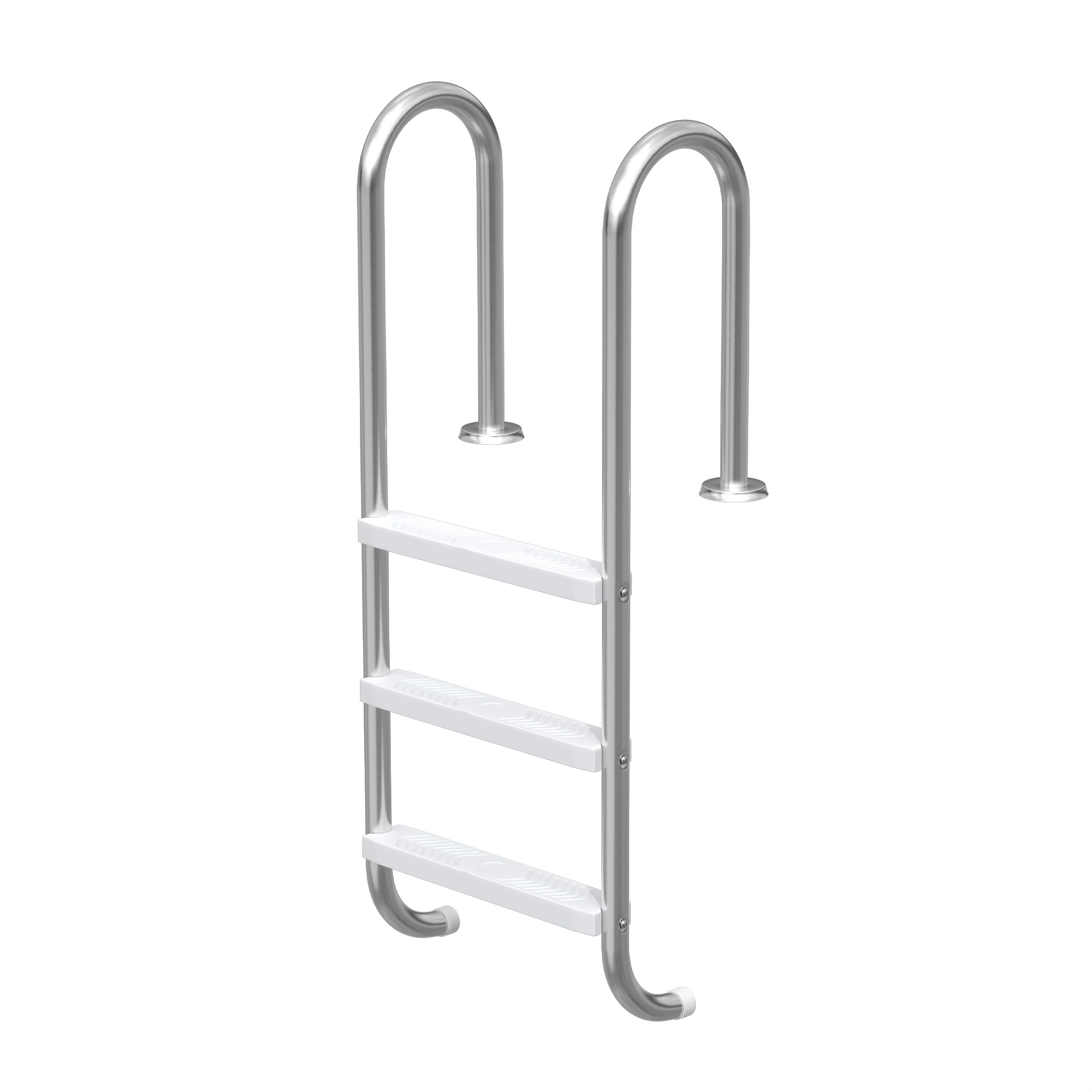 Image of Stainless Steel Pool Ladder, Pool Stairs With 3/, Swimming Pool Ladder With Non-slip Protection, Entry Ladder For Pool And Swimming Pool, Load 150 Silvery