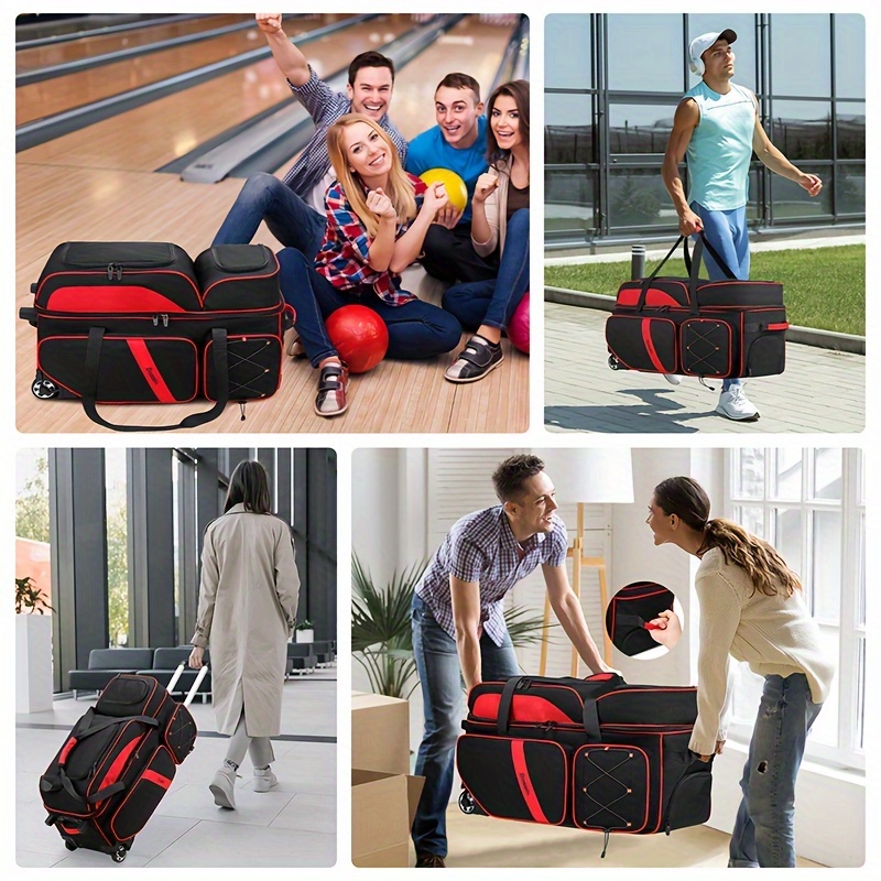 3 ball bowling bag with rollers bowling bags with secure
