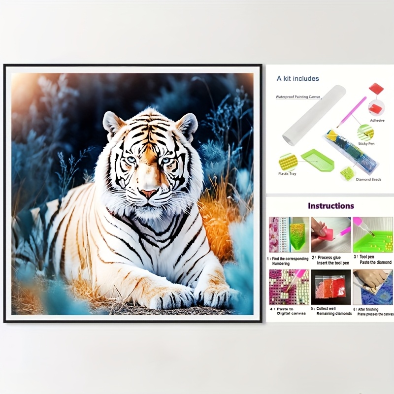 Leopard Diamond Painting Kit, 5D Dieren 1 Diamantschilderij