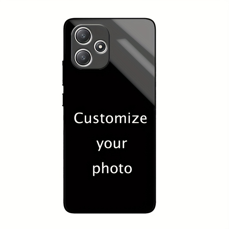 TEMU Fundas de Teléfono Personalizadas Diseñadas para Xiaomi Redmi , con Cubierta Trasera de Vidrio Orgánico y TPU Esmerilado, Adecuadas para Xiaomi