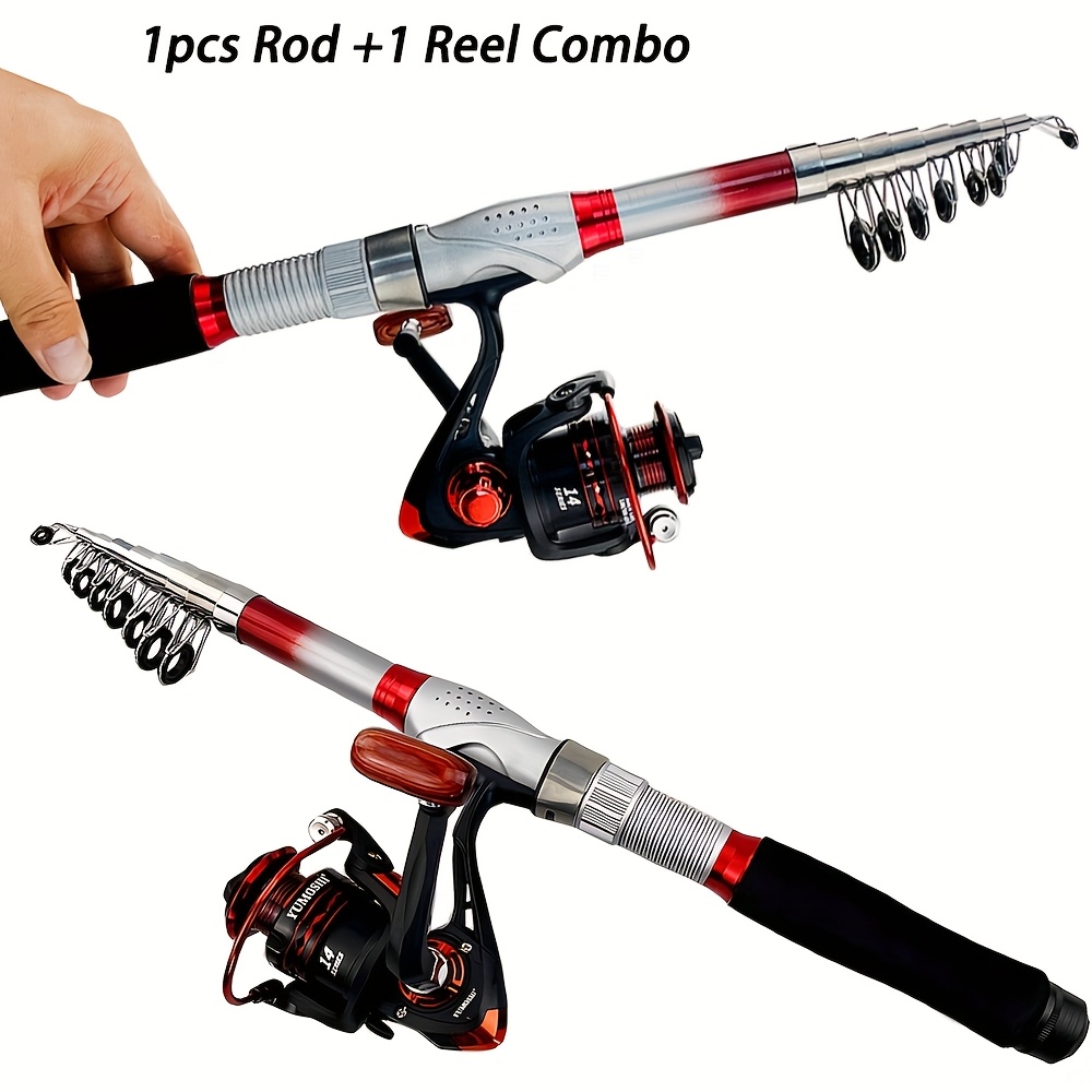 Super Hard Fishing Rod Combo Set 1.8-3.6M Long Throw Fishing Rod And 5.2:1  High Speed * Super Strong Fishing Rod Equipment Suitable for Portable Travel