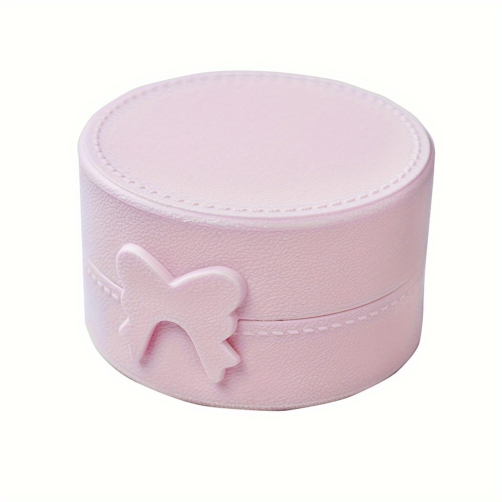Image of Chic Bowknot & Pony Jewelry Organizer - Solid Color, Creative Desktop Storage Box With Lid For Accessories And Trinkets,storage Bins For Home Organization