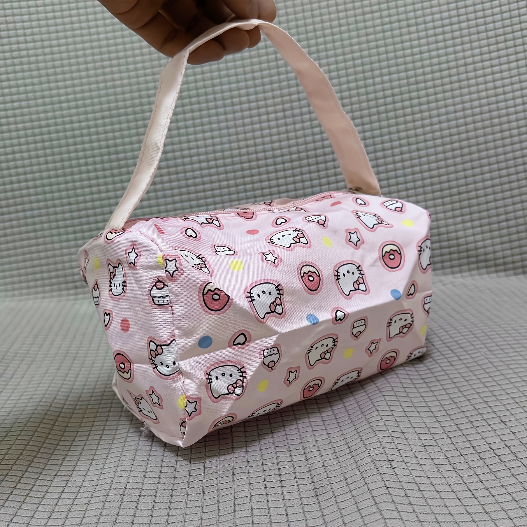 Cute New Toiletry Bag Hello Kitty Official Licensed Makeup Bag Portable Travel Cosmetic Organizer Handbag