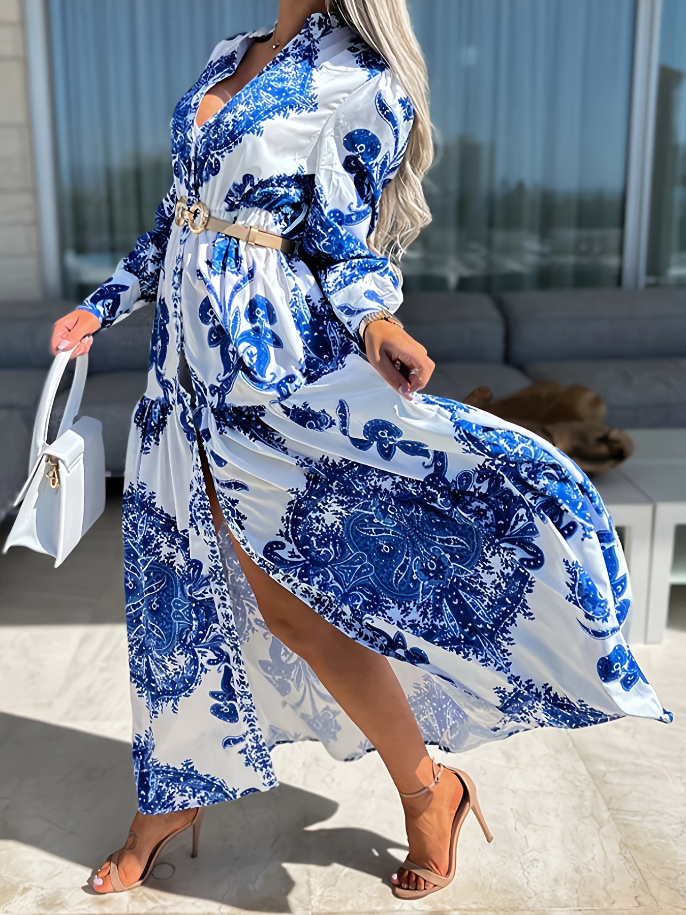 chinese dress ladies Vietnamese Baroque maxi dress mango silk
