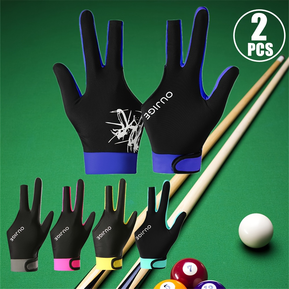 

2pcs Hand Snooker And Billiards Gloves For Men And Women, And Breathable Anti-slip Pool Glove