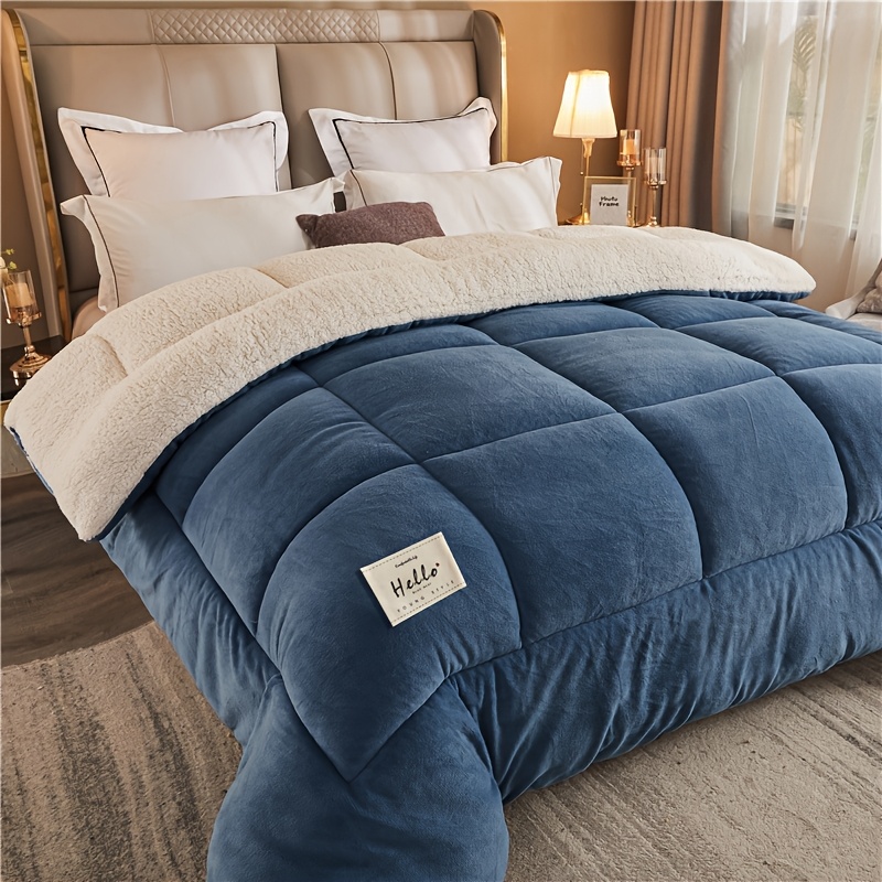 

Luxurious Winter Comforter - Microfiber Filled, Quilted Solid Color Duvet For All , Machine Washable - Bedroom, Hotel & (pillowcase Not Included)