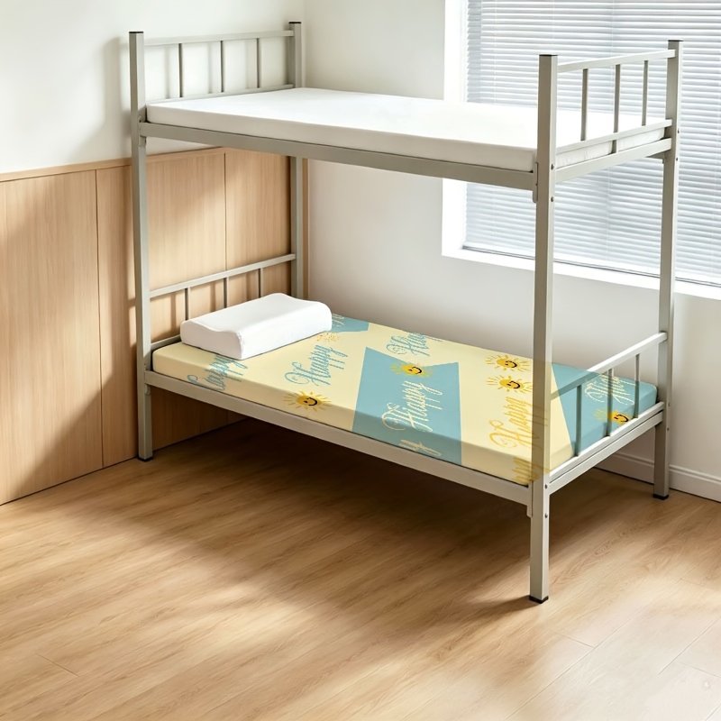 mattress protector pad mattress topper king size double bed suitable for dorm apartment bedroom geometric pattern non slip cushion comfortable breathable and rollable