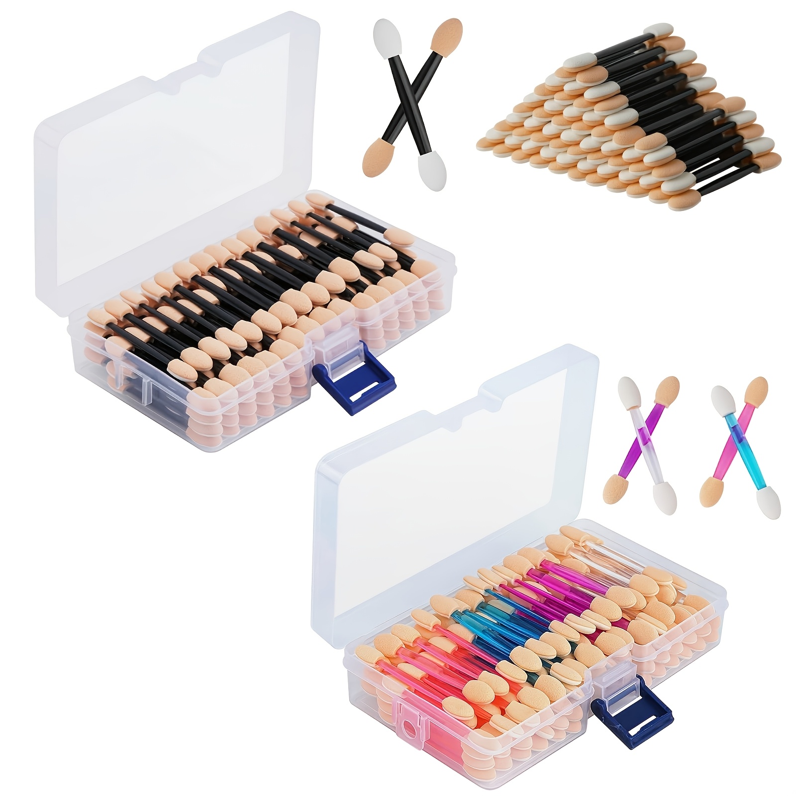 

Dual-sided Eyeshadow Applicator Set, Disposable Eyeshadow Sponge , Eyeshadow With A Case.