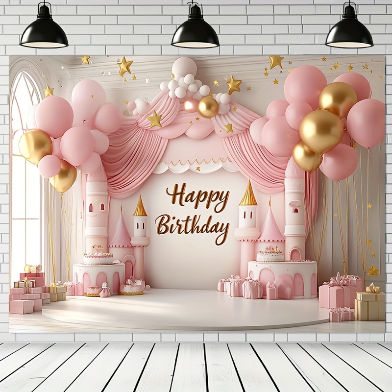Fond De Scène Rond Cendrillon Princesse - Décoration Anniversaire Château - Fille