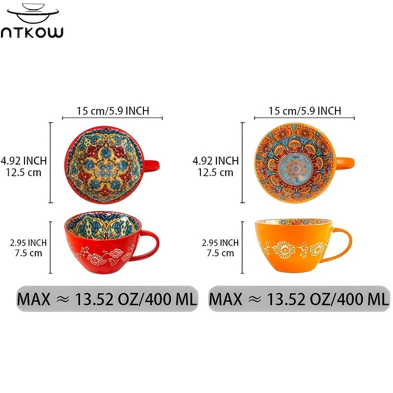16 to 20 oz ceramic coffee mug sets Simi Mugs Set of 6