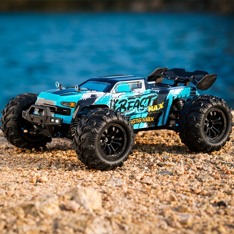 

2-batterys Remote Control Off-road Vehicle: Brushless Motor, 4wd, 80km/h , With Led Headlights Halloween Christmas Gift