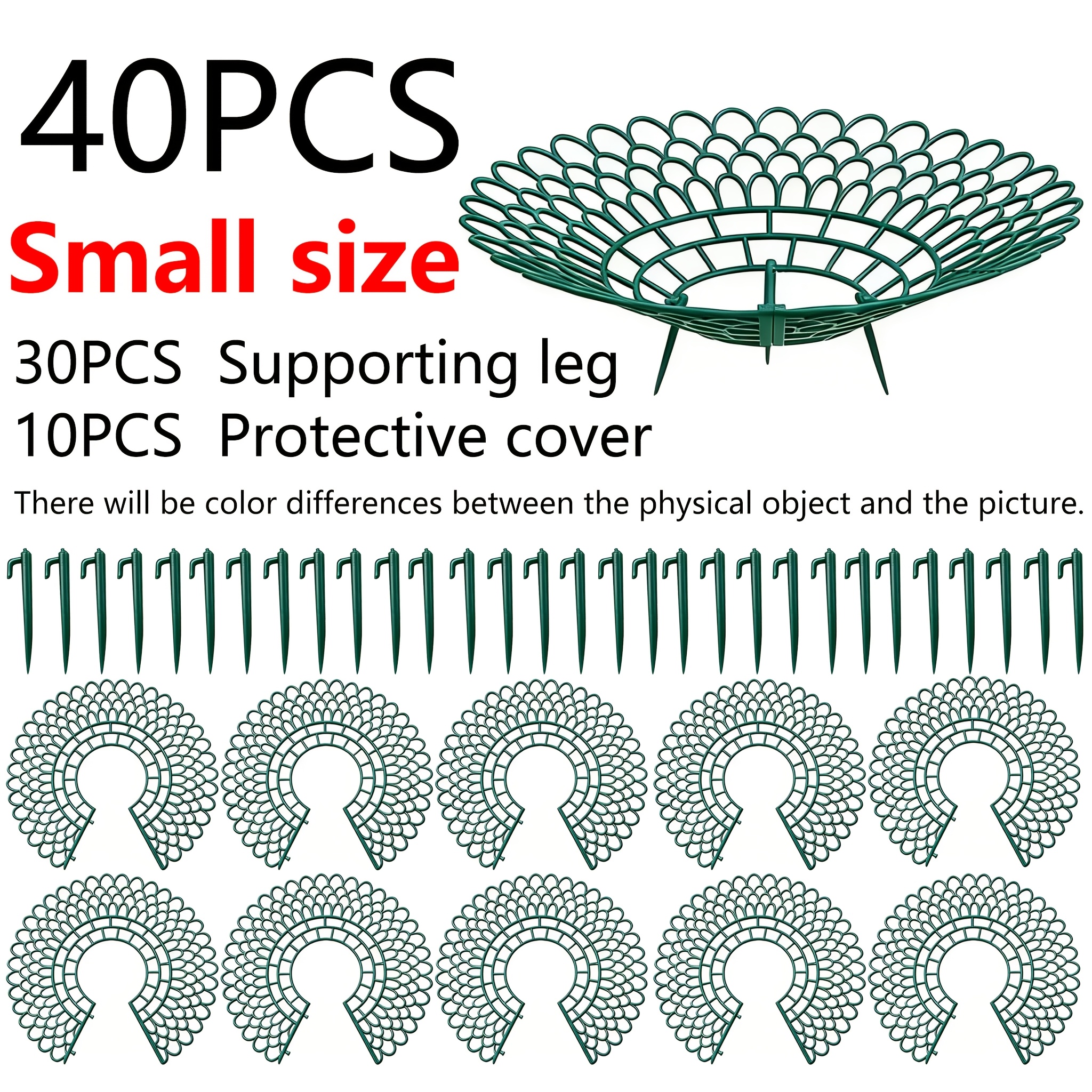 Image of 40pcs/10set Strawberry Plant Support Holder (10pcs Protective Covers And 30pcs Support Legs), Sturdy Legs For Strawberry Plant Growth, Protective Frame, Holder, And Keepers Against Mold, Rot, And Dirt