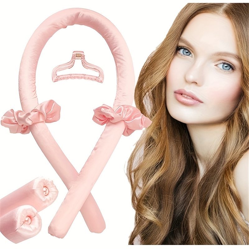 

1pc Easy-to-use Heatless Hair Curler - No-heat Curls For Bangs & Roots, Fluffy Volume Clip With Scrunchie, Gentle On Hair