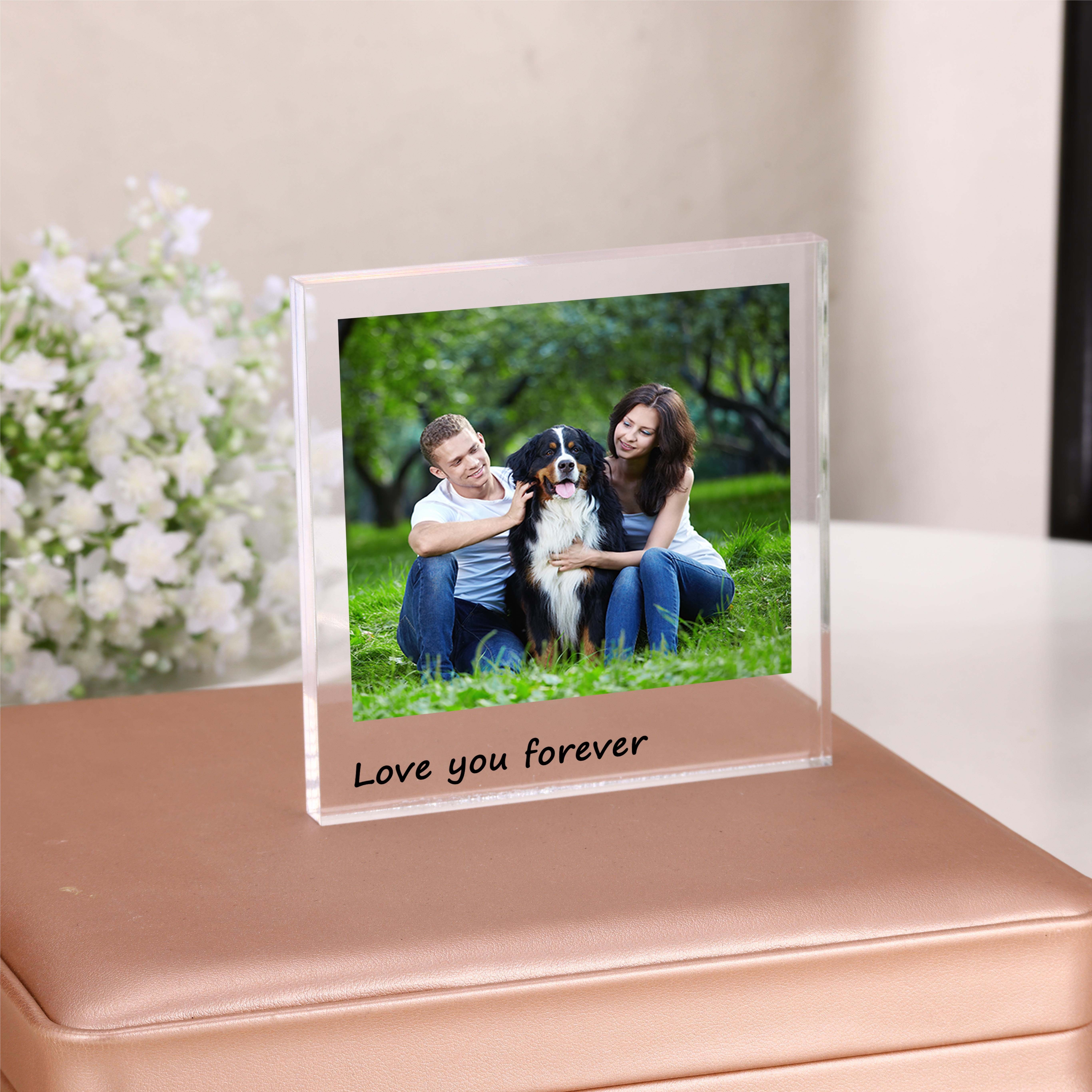 

Love You Personalized Rectangle Acrylic Photo Plaque
