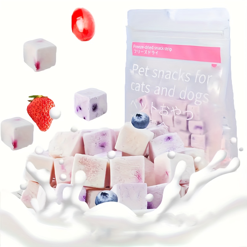 

100g/3.53oz Fruit Yogurt Cubes Dog Treats For Dogs Or Cats, Made With Yogurt And Fruit, Healthy, , Training Treats For Dogs