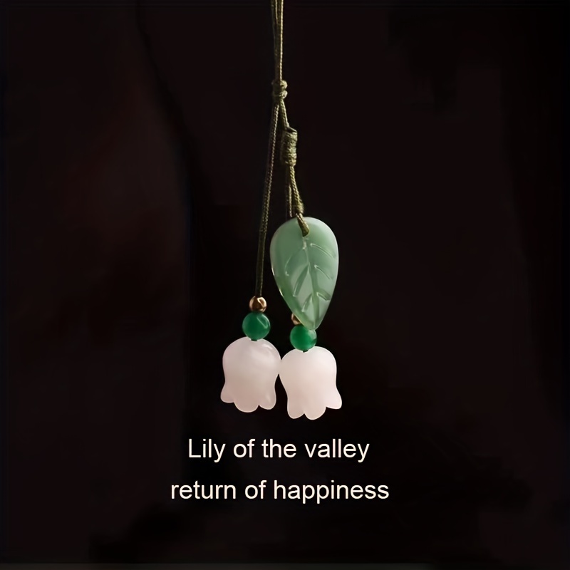 

Lily Of The Valley First Handed Flower Mobile Phone Lanyard Pendant Ornament