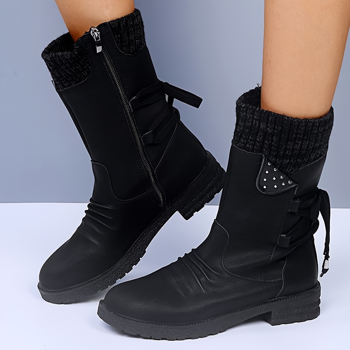 

Chic Women's Ankle Boots - Comfortable & Stylish For Indoor/outdoor Wear, , Fabric