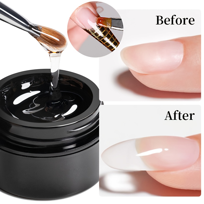 Image of Awstorg 15ml Clear -free Gel Polish Suitable For Quick Nails, Nail Builder Gel For Diy Manicure & Nail Extensions, Professional Salon & - Use, Nail Art Gel For Prolonged Nails