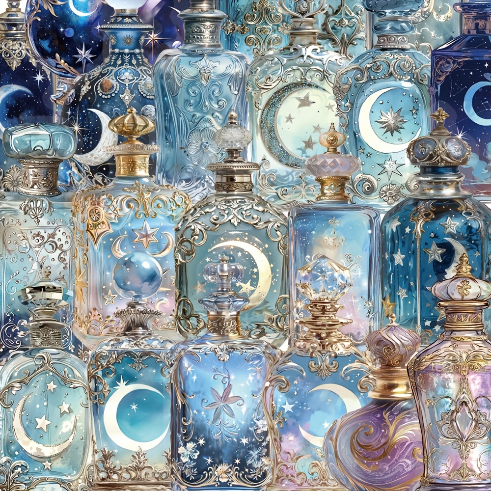 50 Magic Bottle Stickers For Gifts, Diy Scrapbooking, Journals, Phone Cases, Laptops, Guitars, And Decorative Decals
