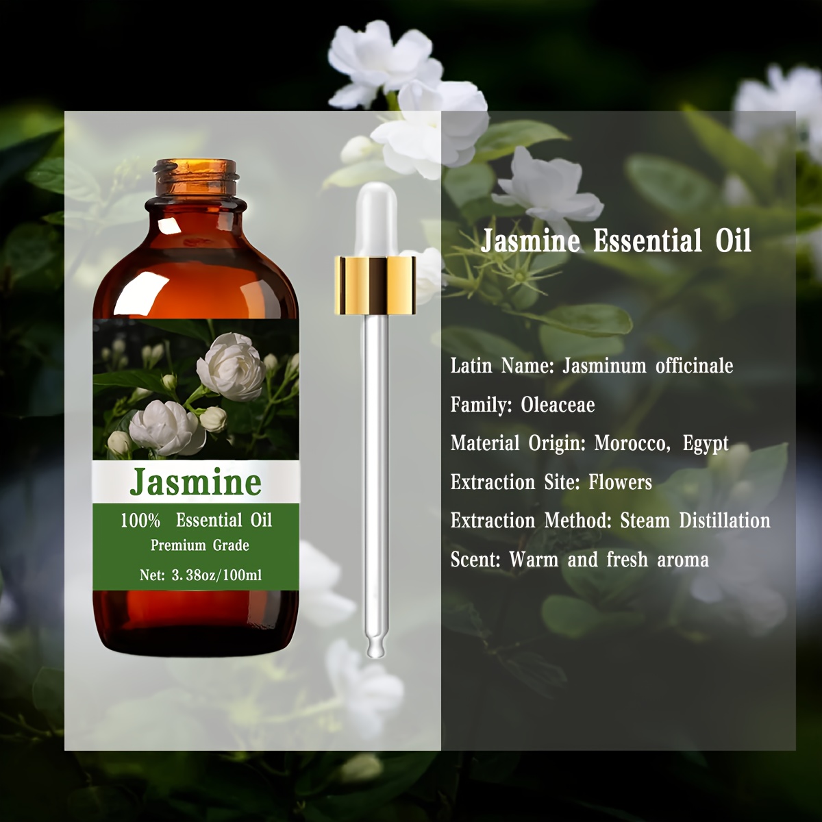 1 Aceite Esencial Jazmín Mayjam 0.3 Fl Oz, Aceites Esenciales Naturales  Puros Aromaterapia, Humidificador, Difusor Aire, Fabricación Velas - Salud  Hogar - Temu