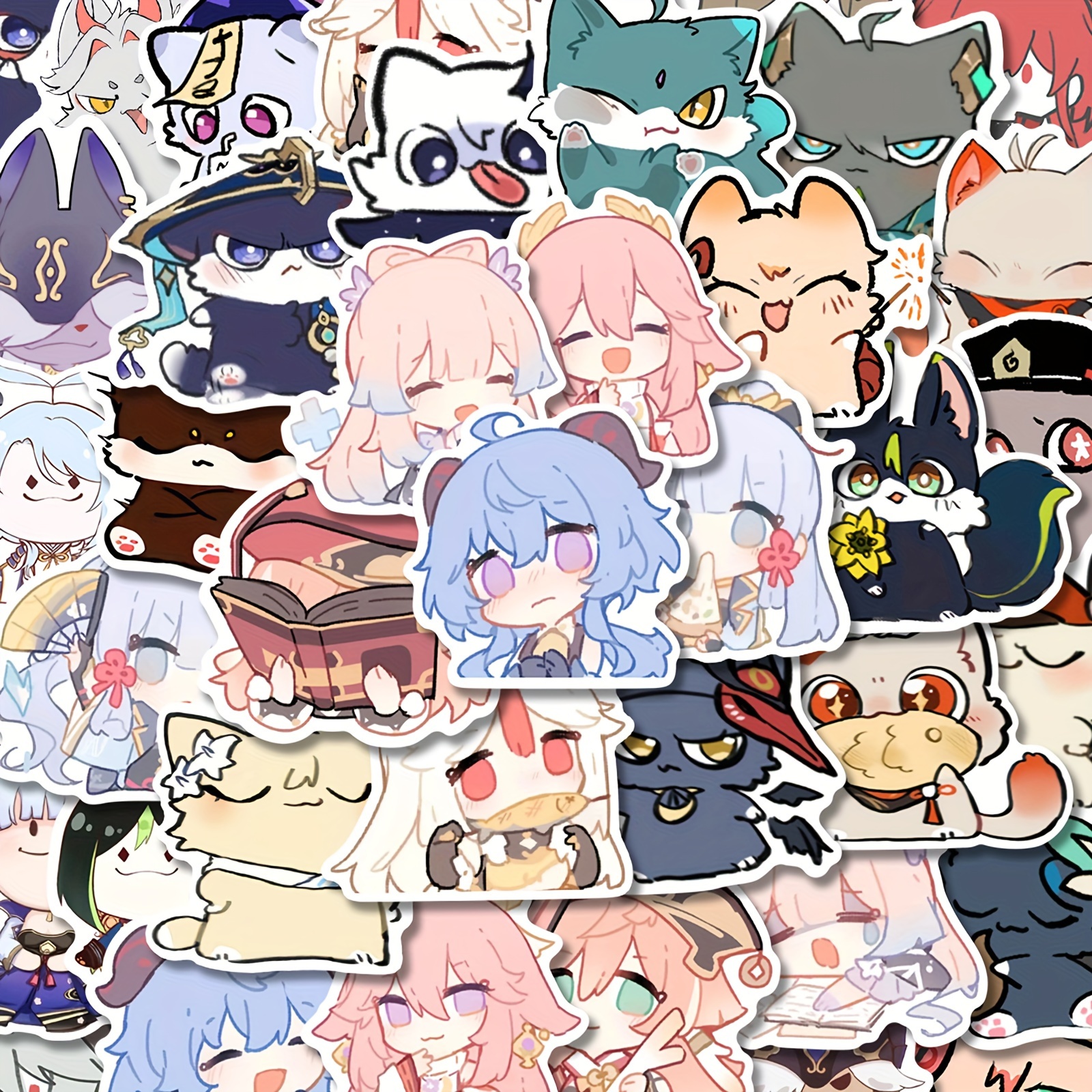 100 Pcs 3D Cute Stickers Kawaii Stickers Anime Stickers Stickers for Kids  Water Bottle Stickers Vinyl Stickers Laptop Stickers Packs Teen Gifts for