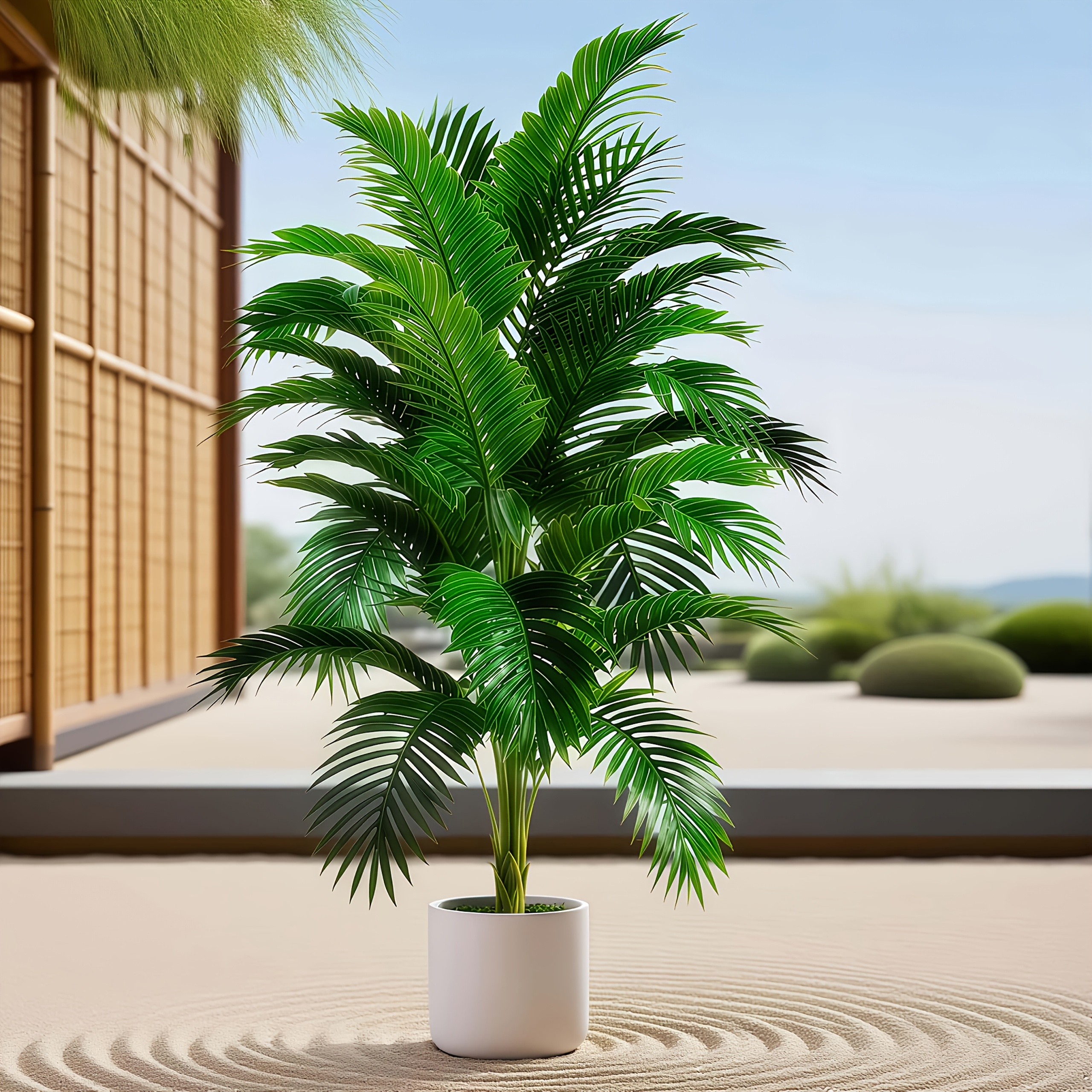 1 Super Large Artificial Palm Tree with Dense Leaves and UV Resistance - UV-resistant Indoor/outdoor Decoration, Dense Green Leaves, Maintenance-free Fake Tree, Without Flowerpot, Suitable for Home, Office, Wedding, Party - Suitable for All Seasons