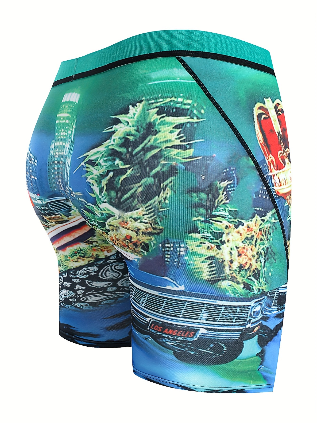 Men's Underwear Creative City Architectural Style Printing - Temu