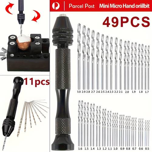 11pcs 49pcs hand drill bit set high abs rotary drill bits suitable for wood plastic rubber handicrafts