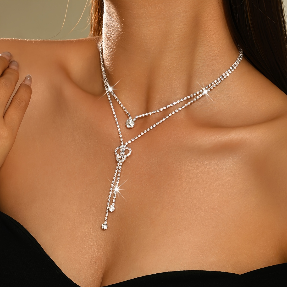 Women's Luxurious Double-Layer Tassel Lasso Necklace