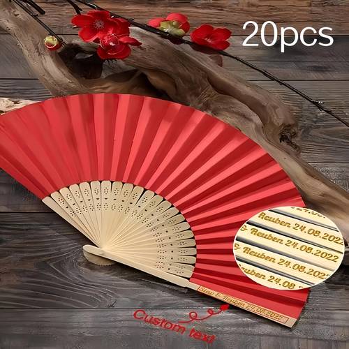 20 abanicos de personalizados para boda – grabables con , fechas y – elegantes abanicos plegables para , para decoración de fiestas – floral hawaiano – y duraderos – detalles , regalo ideal