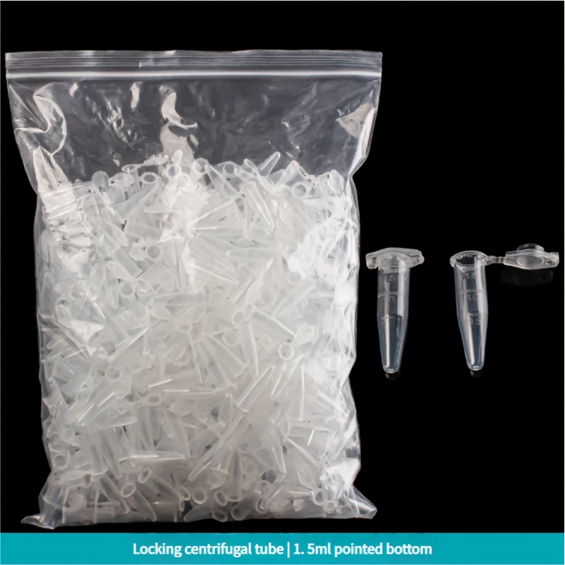 1.5ml High Quality Ep Centrifuge Tubes With Lid And Lock, Pointed Bottom With Scale, 500pcs/pack