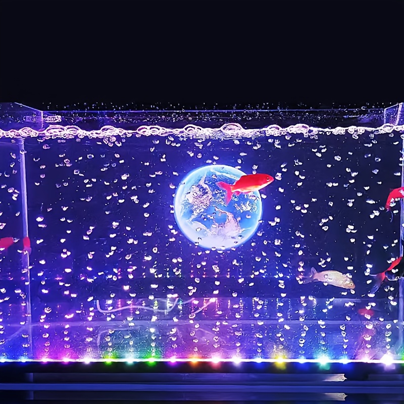 Luce LED Subacquea Per Acquario A 7 Colori – Striscia Impermeabile Per Acqua Dolce E Salata, ABS